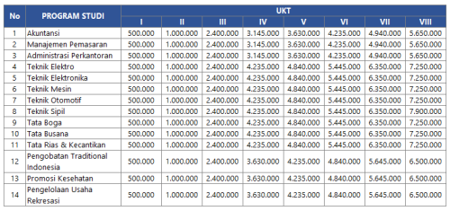 Biaya Kuliah UKT & IPI UNY Yogyakarta 2024